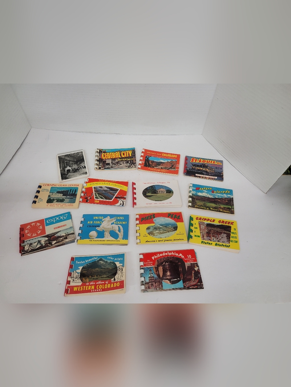 Vintage Mini Postcard Books. Colorado St Louis Etc. Lot Of 14
